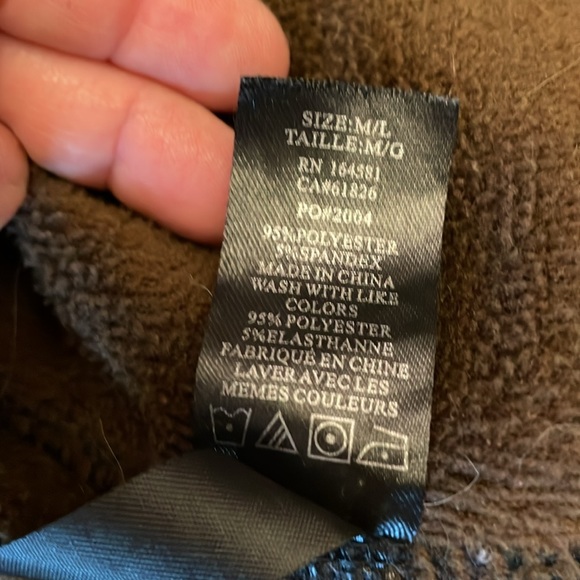 Gray floral fleece lined leggings med/large ankle length - Picture 6 of 6